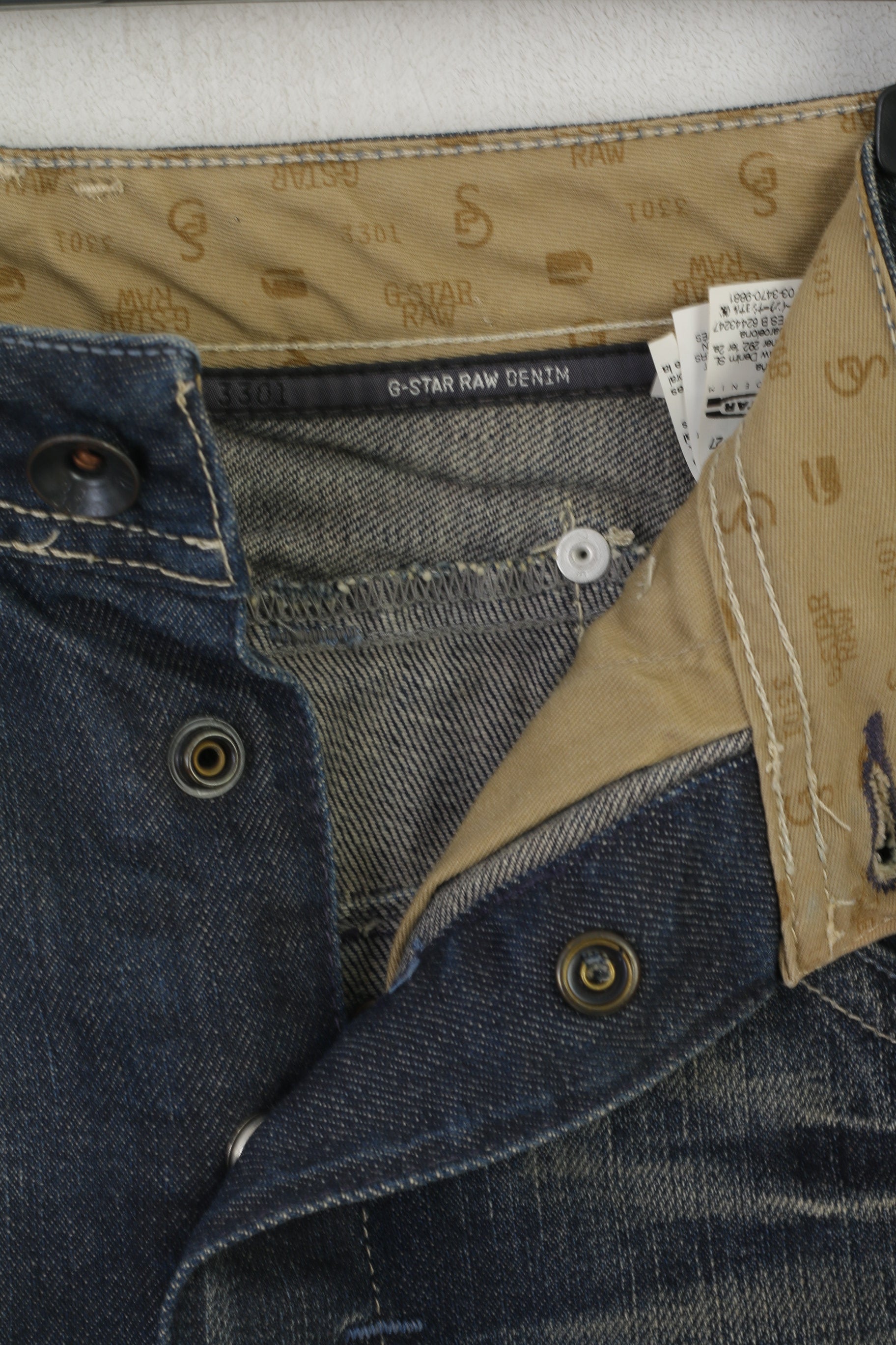 G-Star Raw Femmes 27 Jupe en jean Bleu marine Bande de coton vintage Made in Italy