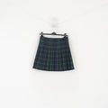 Michael Sehgal &amp; Sons Femmes 26 S Jupe Vert Marine Tartan Rétro Mini