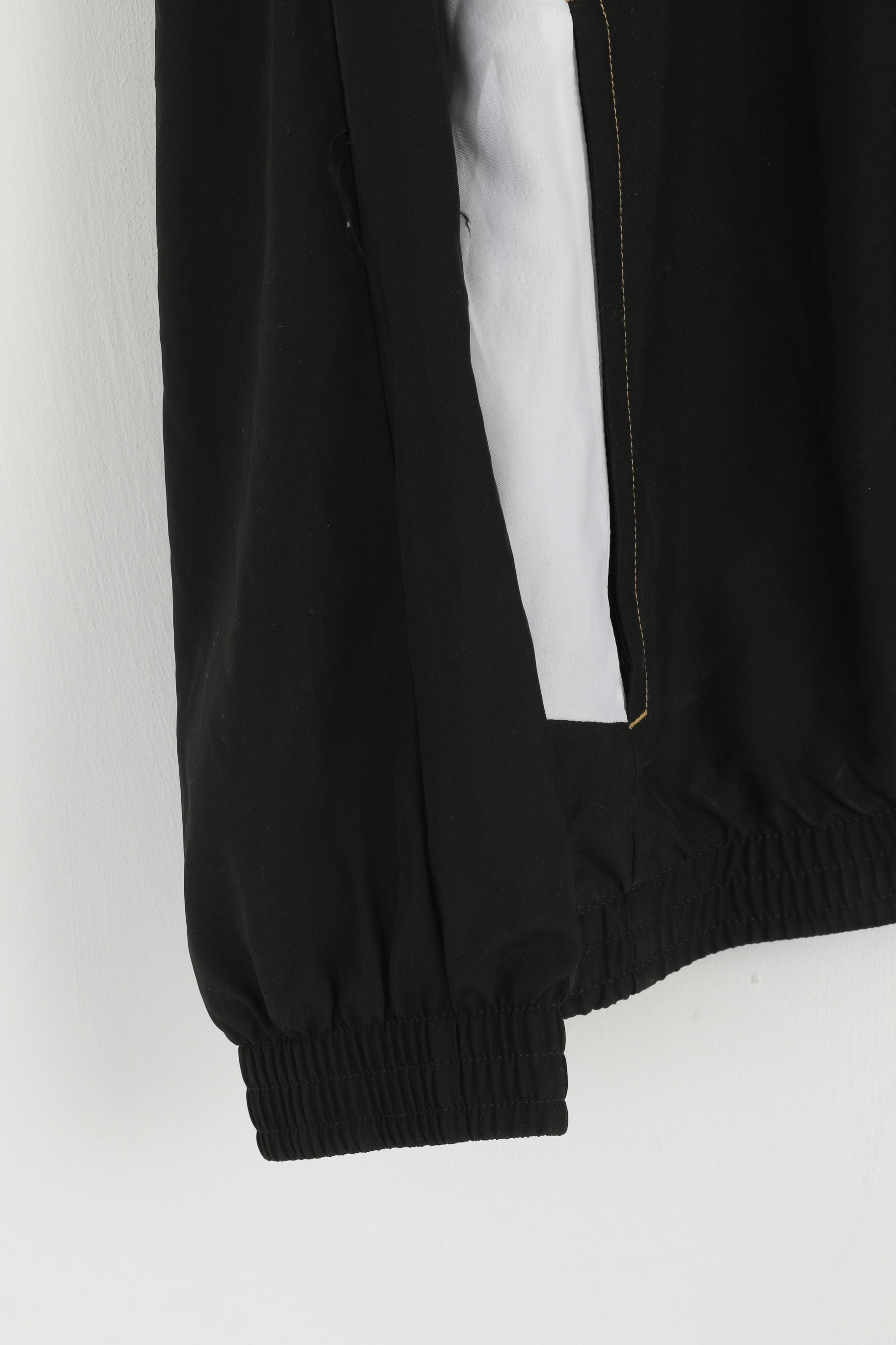 Puma Men L Jacket Black White Activewear Full Zipper Sport Lifestyle Mesh Lined Top