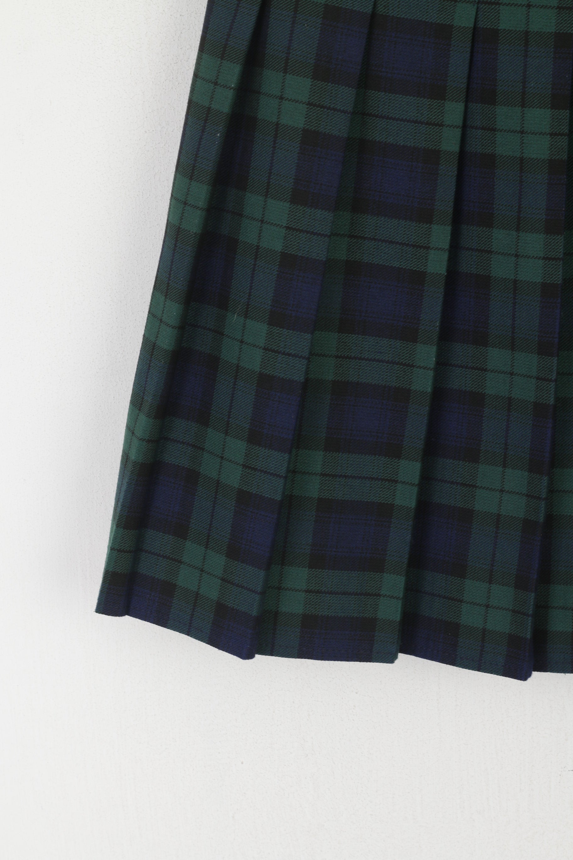 Michael Sehgal &amp; Sons Femmes 26 S Jupe Vert Marine Tartan Rétro Mini