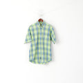GANT Men S Casual Shirt Green Check Cotton Chamrary Short Sleeve Top
