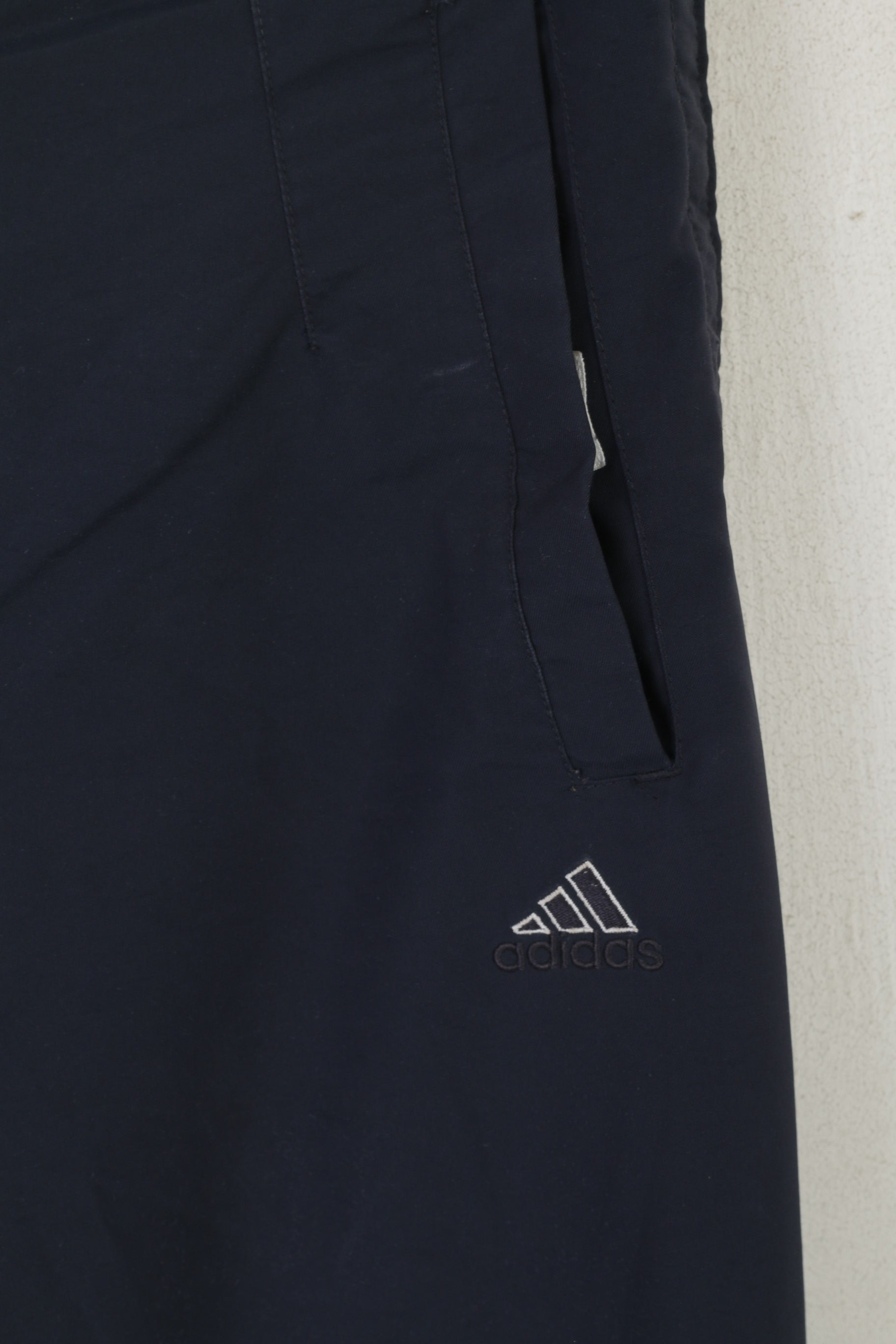 Adidas Femmes S Capri Pantalon Marine Vintage Nylon Sportswear Fitness Pantalon