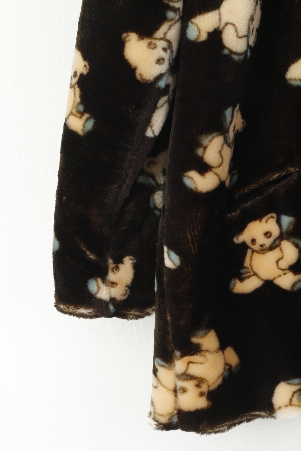 Vitntage – veste rétro à simple boutonnage pour femme, veste 6 XS, imprimé ours marron, haut chaud