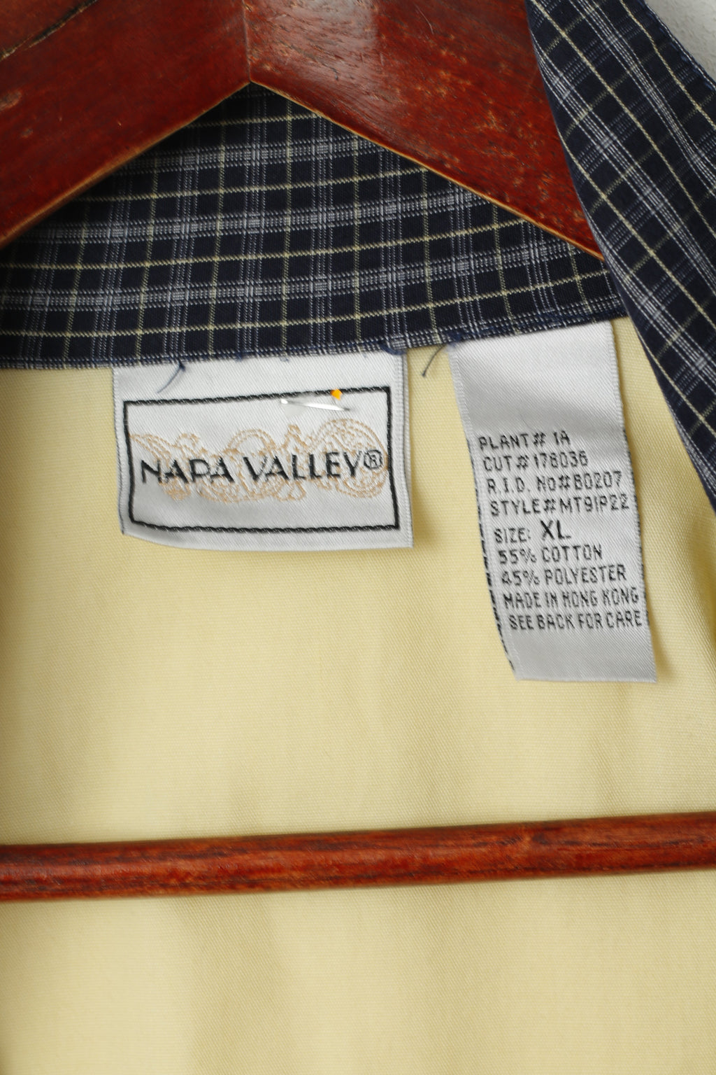 Giacca Napa Valley da donna XL in cotone giallo vintage leggero top retrò marino