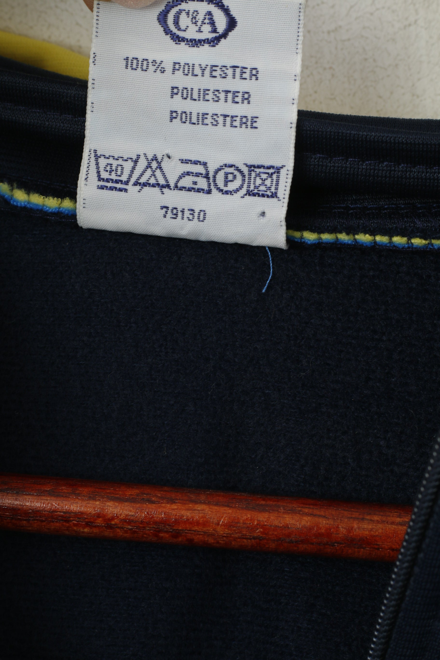 Rodeo by C&amp;A Homme 38 M Sweat Bleu Vintage Oversize À Capuche Col Zippé Haut De Sport