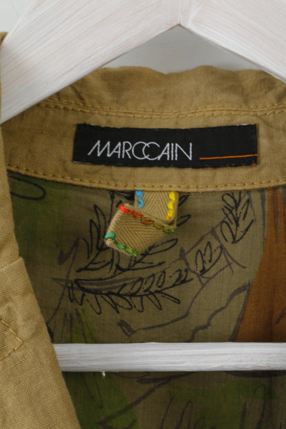 Marc Cain Women N2 S Jacket Top Blazer Lite Coffee Button Up