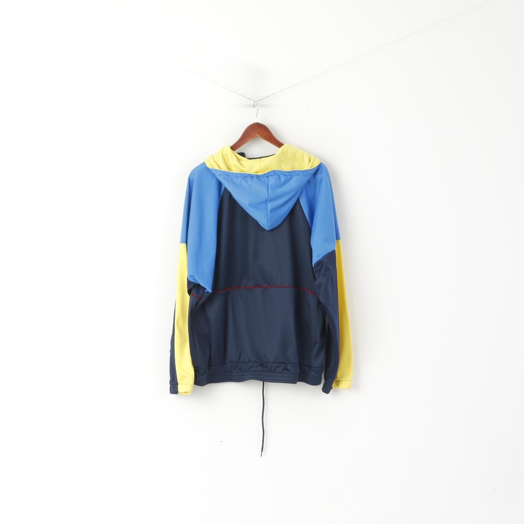 Rodeo by C&amp;A Felpa da uomo 38 M Blu Vintage Oversize con cappuccio e zip Collo Activewear Top