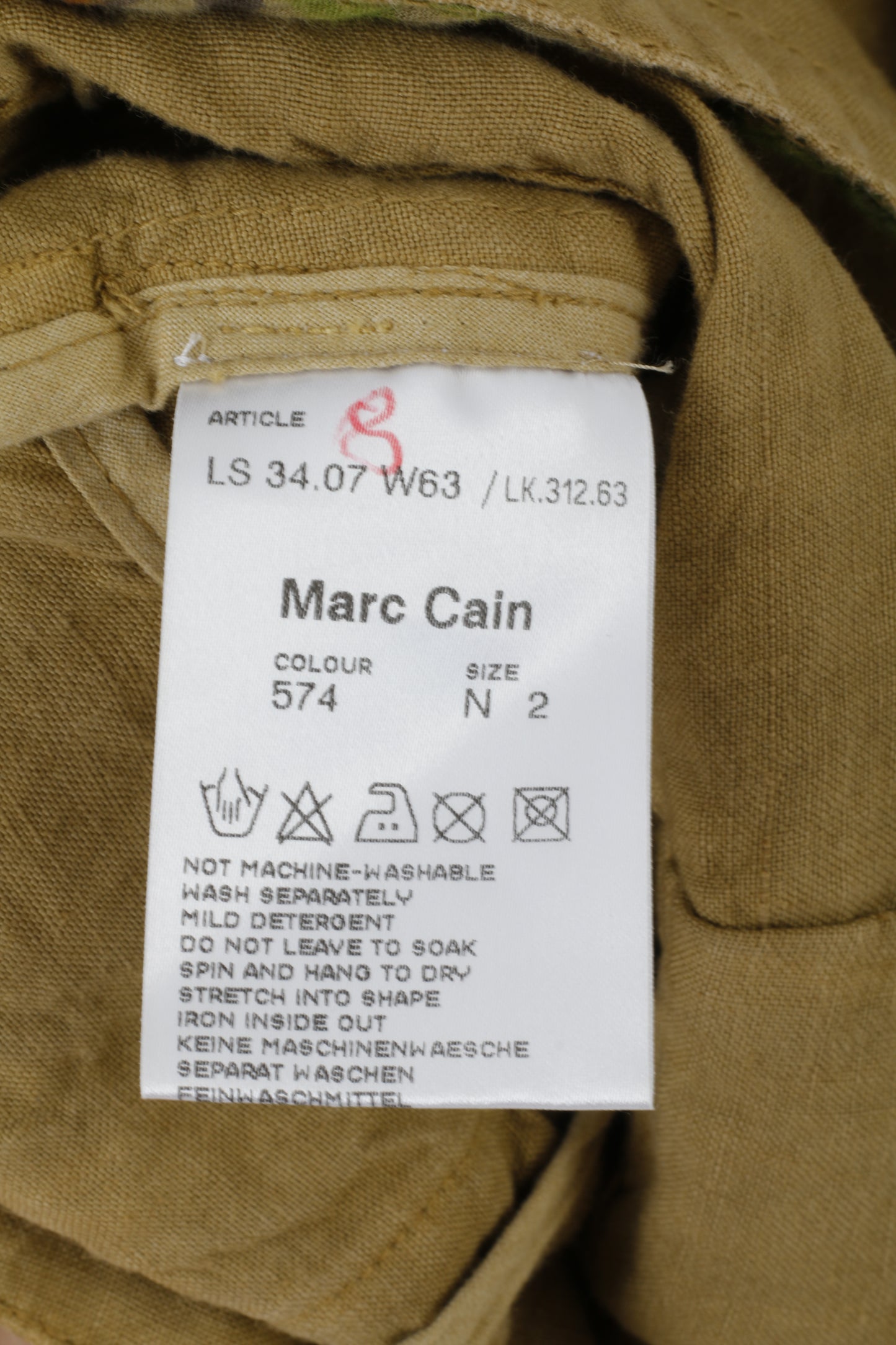 Marc Cain Women N2 S Jacket Top Blazer Lite Coffee Button Up