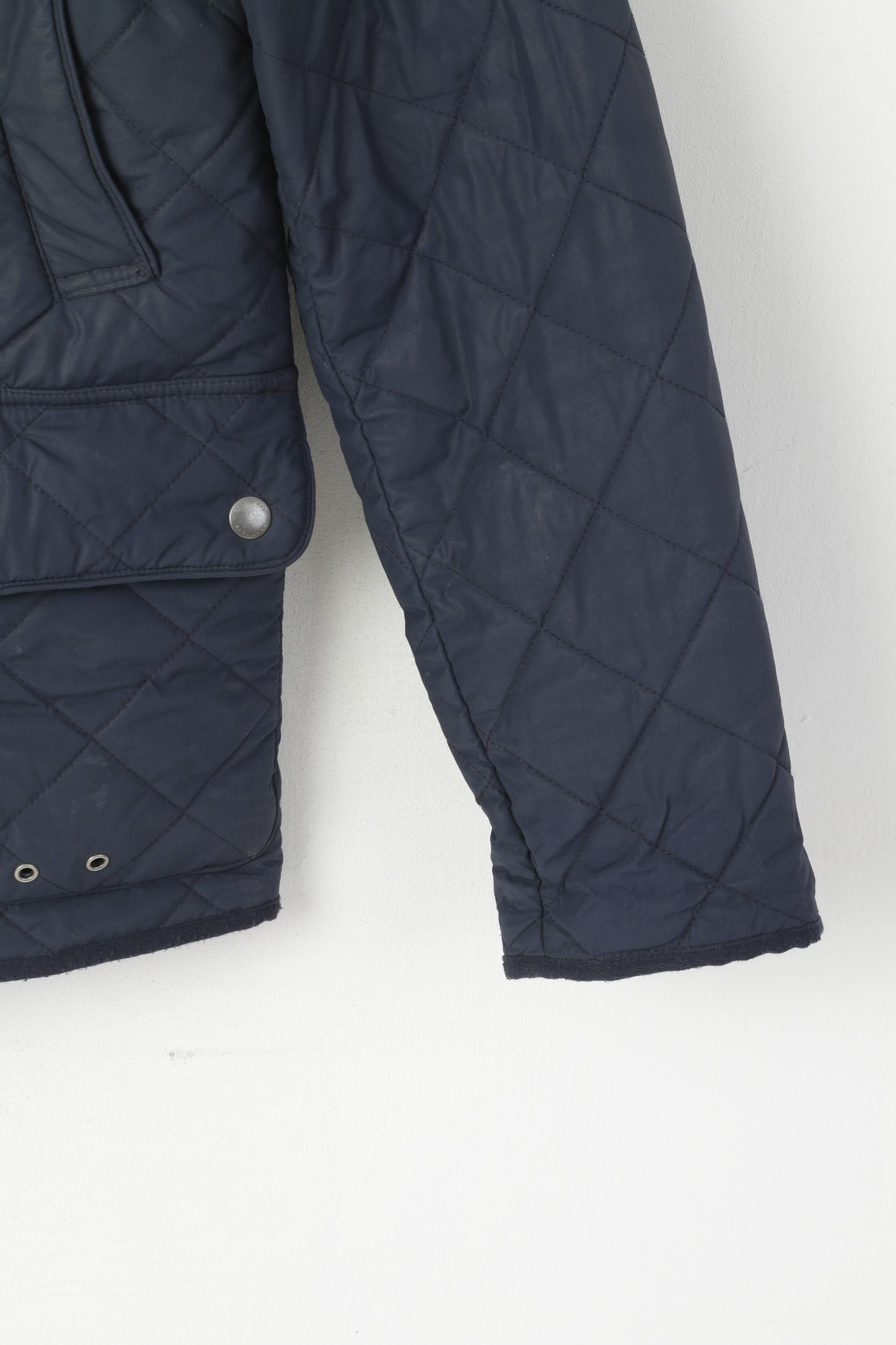 GANT The Cosy Duilter Men S Jacket Navy High Neck Quilted Snap Nylon Top