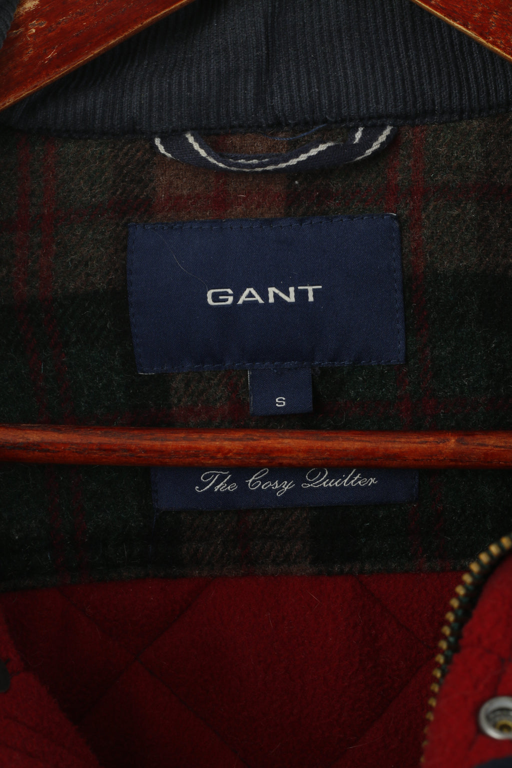 GANT The Cosy Duilter Men S Jacket Navy High Neck Quilted Snap Nylon Top