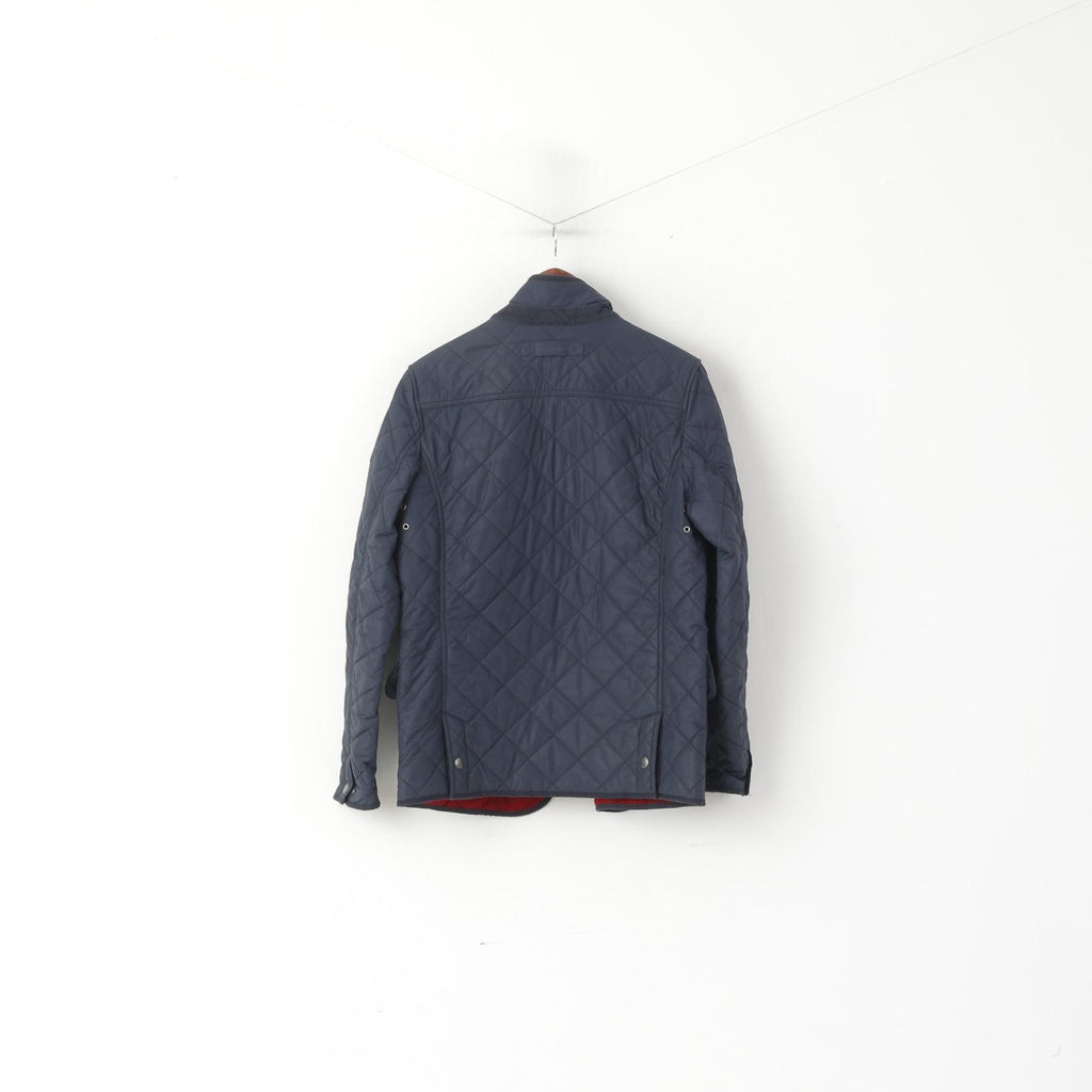 GANT The Cosy Duilter Men S Jacket Navy High Neck Quilted Snap Nylon Top