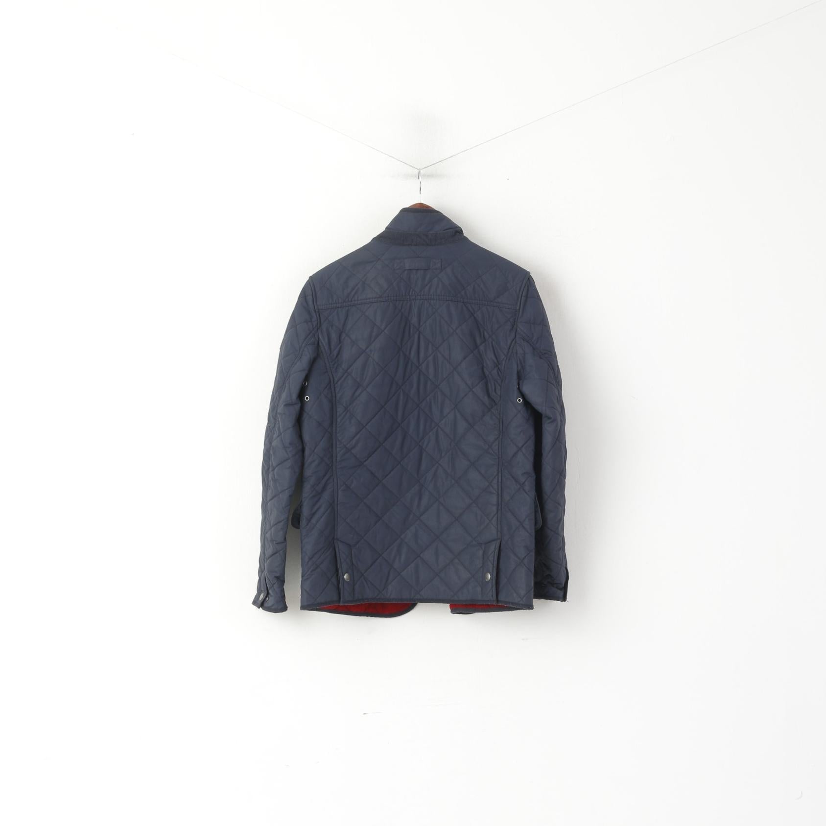 GANT The Cosy Duilter Men S Jacket Navy High Neck Quilted Snap Nylon Top