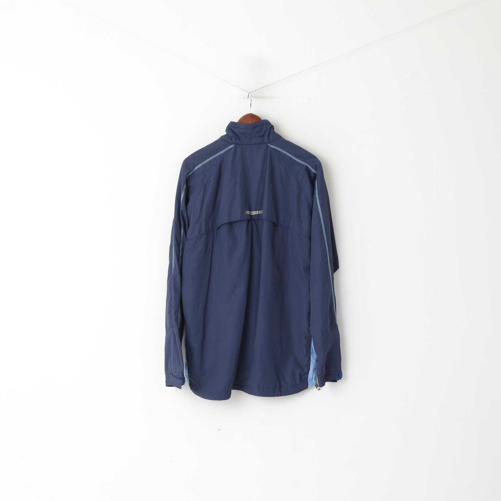 Umbro Hommes L Veste Marine Sportswear Fermeture Éclair Complète Légère Doublée En Maille Survêtement