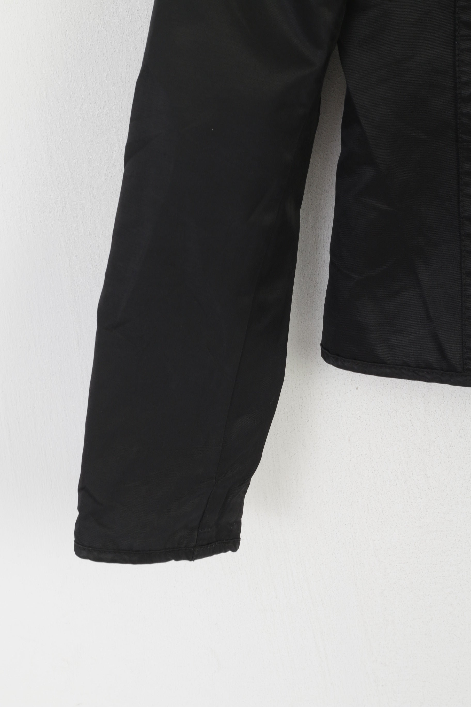 Giacca United Colors Of Benetton Donna 38 XXS Top corto con zip nero lucido