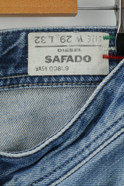 Diesel Safado Jeans da uomo W29 L32 NavyCotone consumato Italia Denim Design