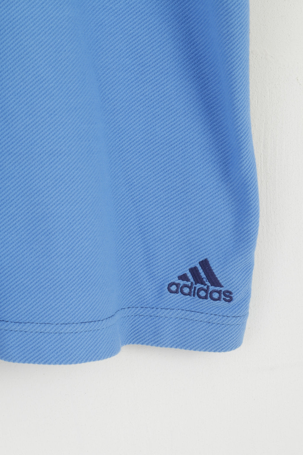 Adidas Homme M Polo Bleu Marine Coton Vintage 00' Zip Neck Sportswear Top