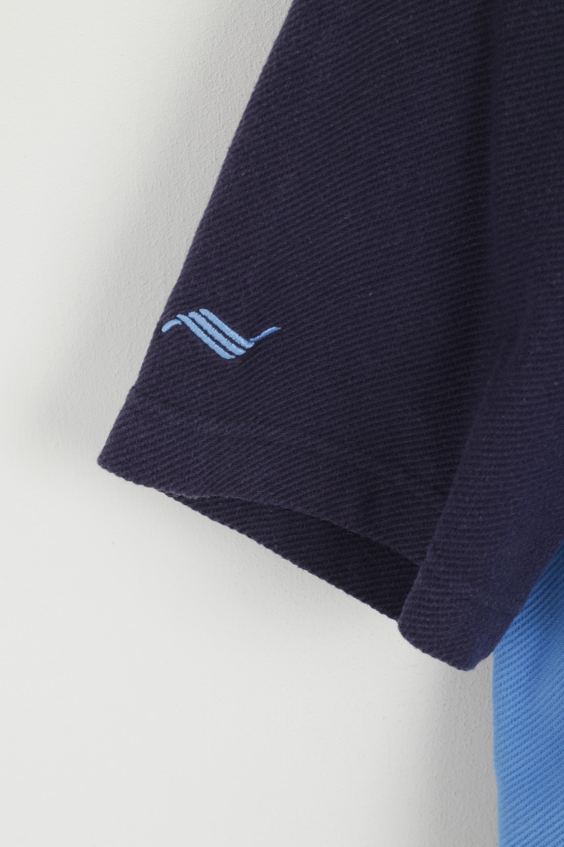 Adidas Homme M Polo Bleu Marine Coton Vintage 00' Zip Neck Sportswear Top