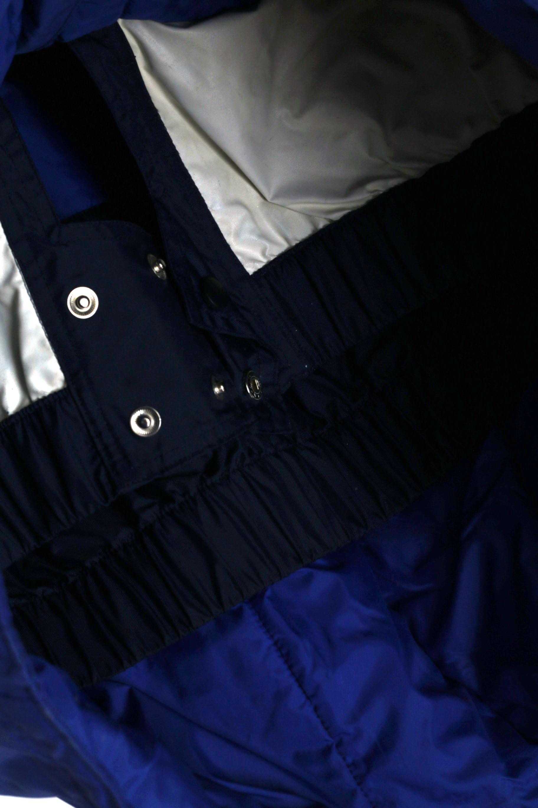 Adidas Uomo XL 198 Giacca Navy Nylon Imbottito Vintage Anni '90 Cerniera Completa Abbigliamento Sportivo Con Cappuccio Nascosto