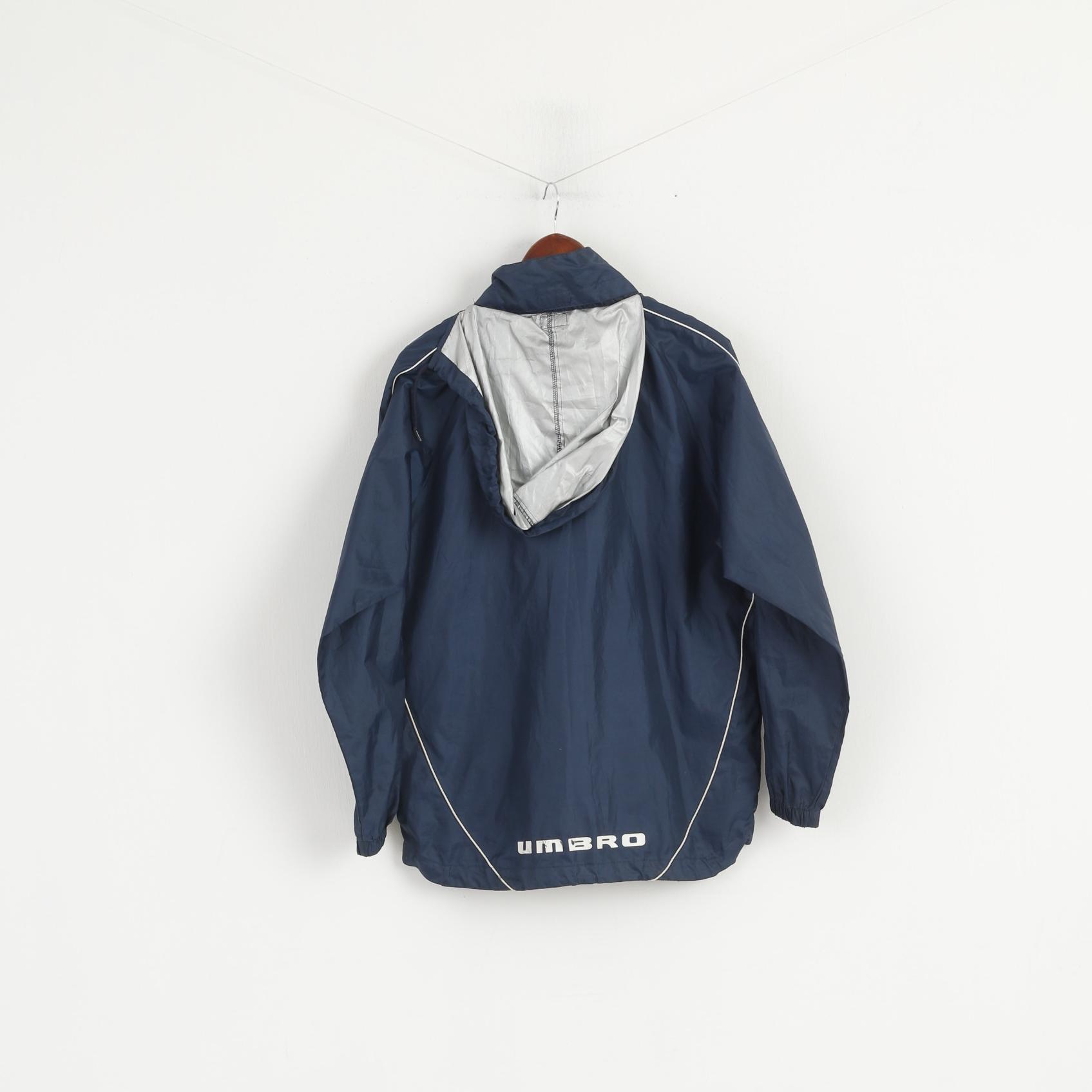 Umbro Hommes Veste Marine Léger À Capuche Full Zipper Activewear Top