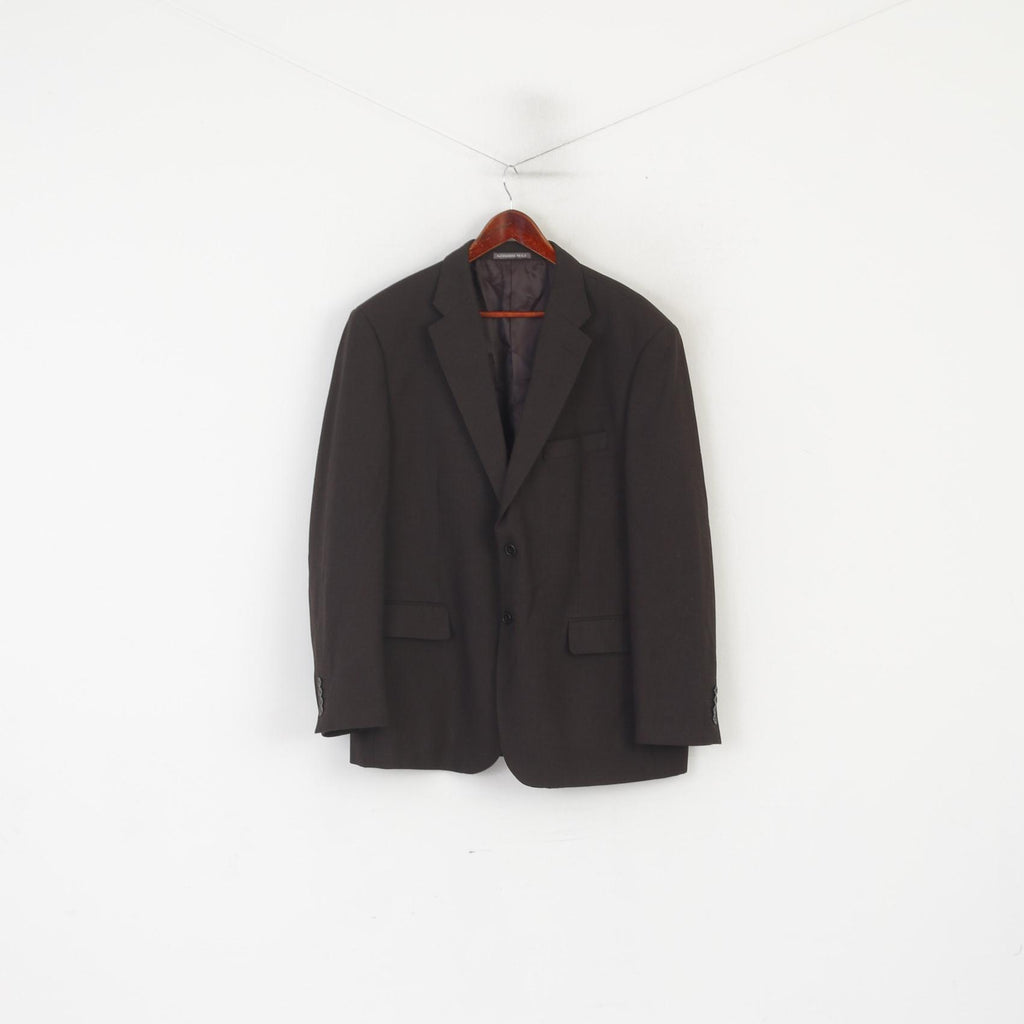 Alessandro Reale Men 58 48 Blazer Brown Linea Tasmania Single Breasted Jacket