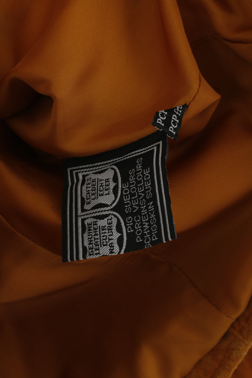 Leather Sound Wopmen 38 M Veste Camel Pig Daim Vintage Full Zip Épaulettes Top