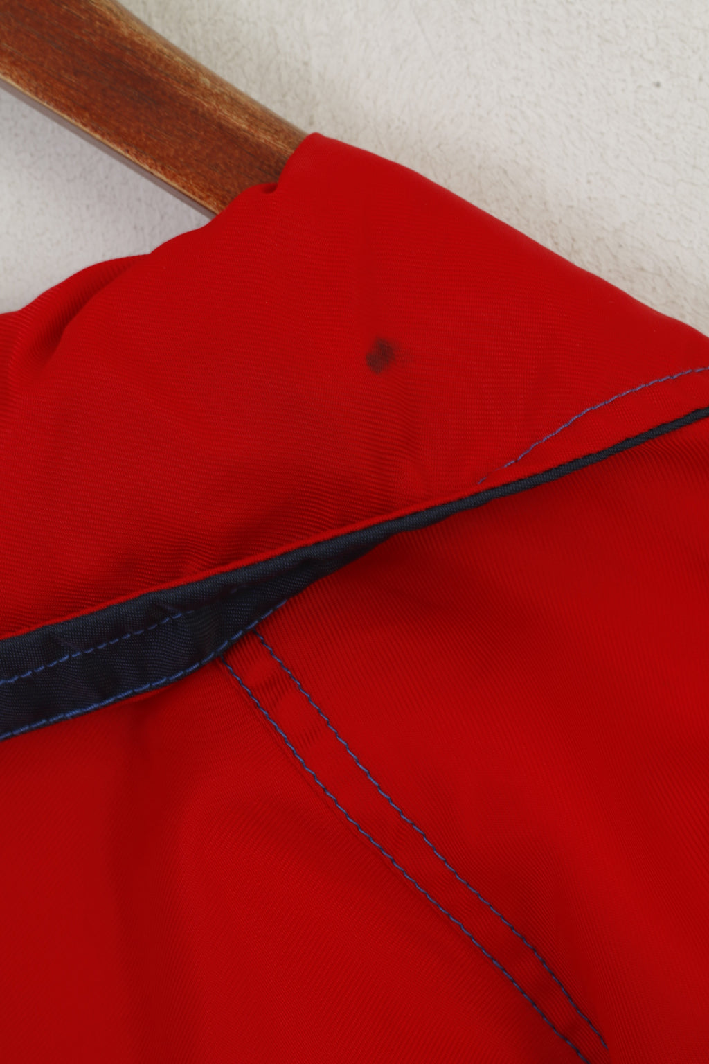 Marcel Clair Men L Pullover Jacket Blue Red Nylon CUP '66 Vintage Hidden Hood Top