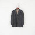 Aquascutum London Men 40 Blazer Gray Wool Vintage Single Breasted Jacket