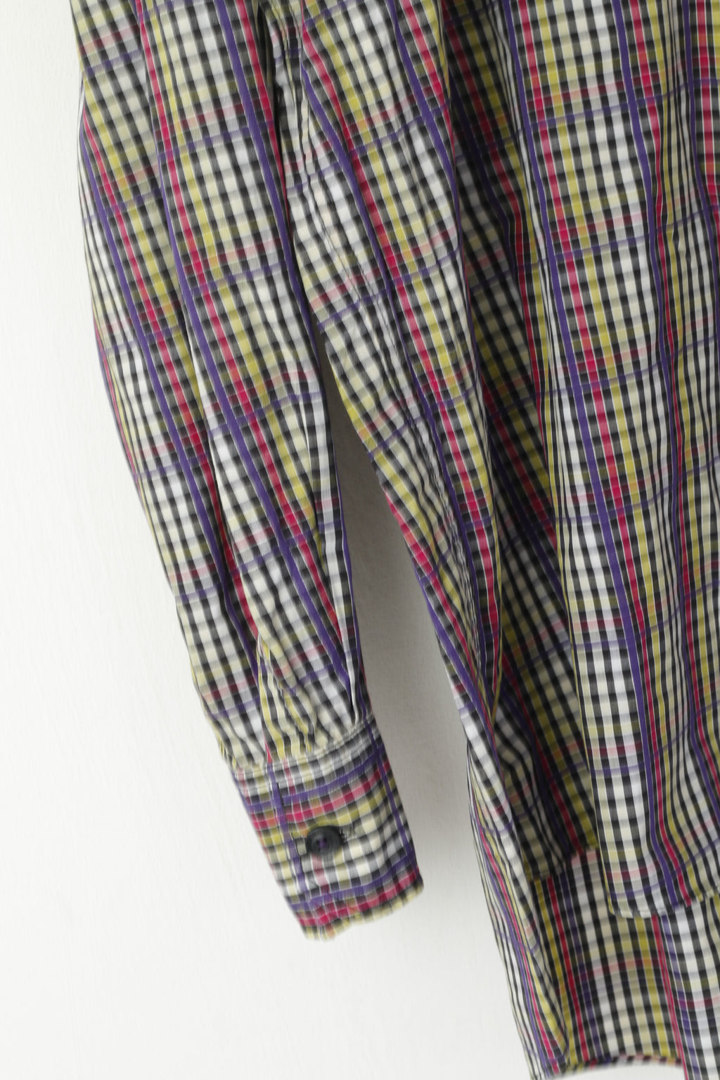 Camicia casual da uomo Camel Active L. Top con colletto button down a maniche lunghe in cotone a quadri viola