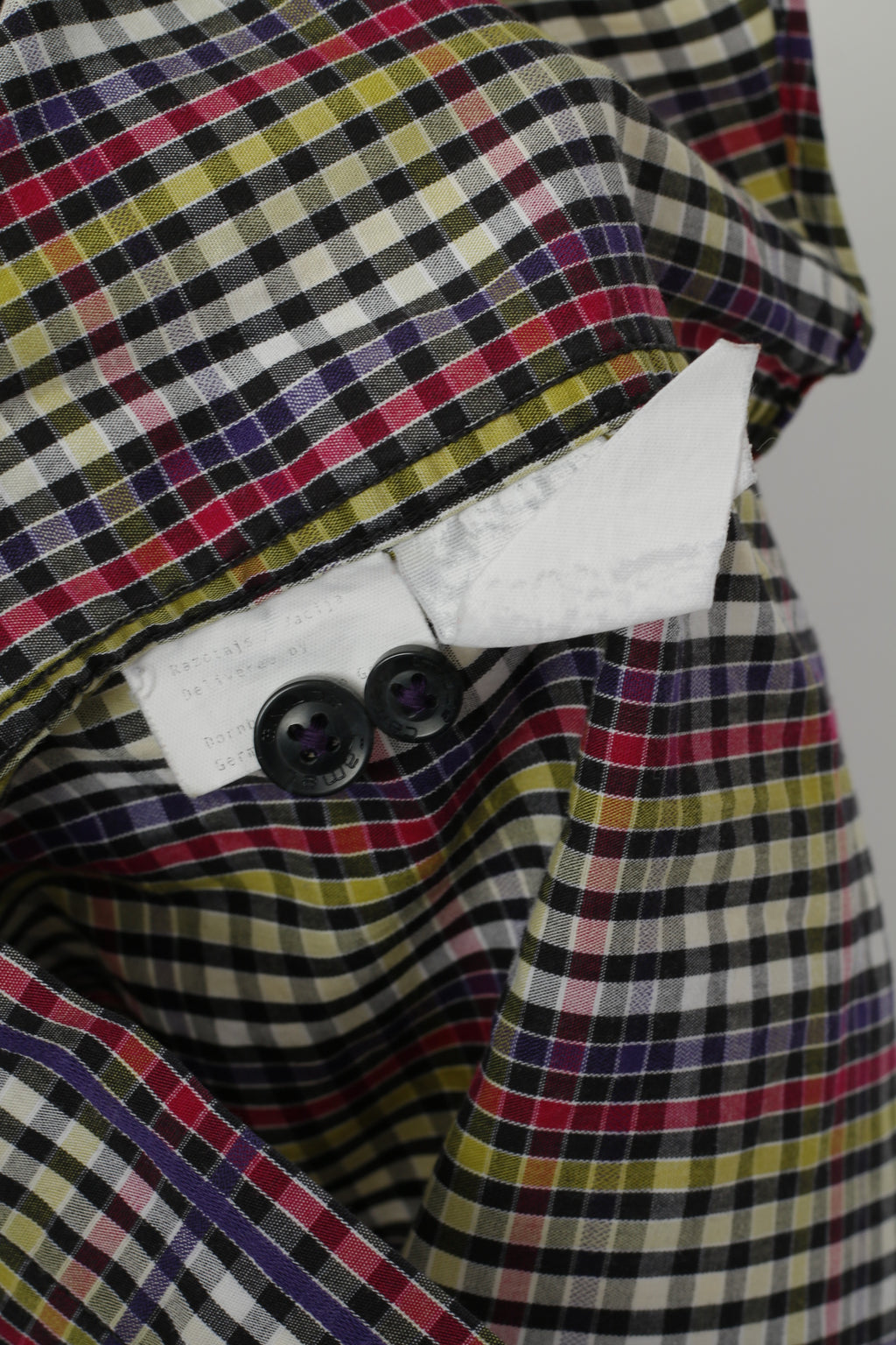 Camicia casual da uomo Camel Active L. Top con colletto button down a maniche lunghe in cotone a quadri viola