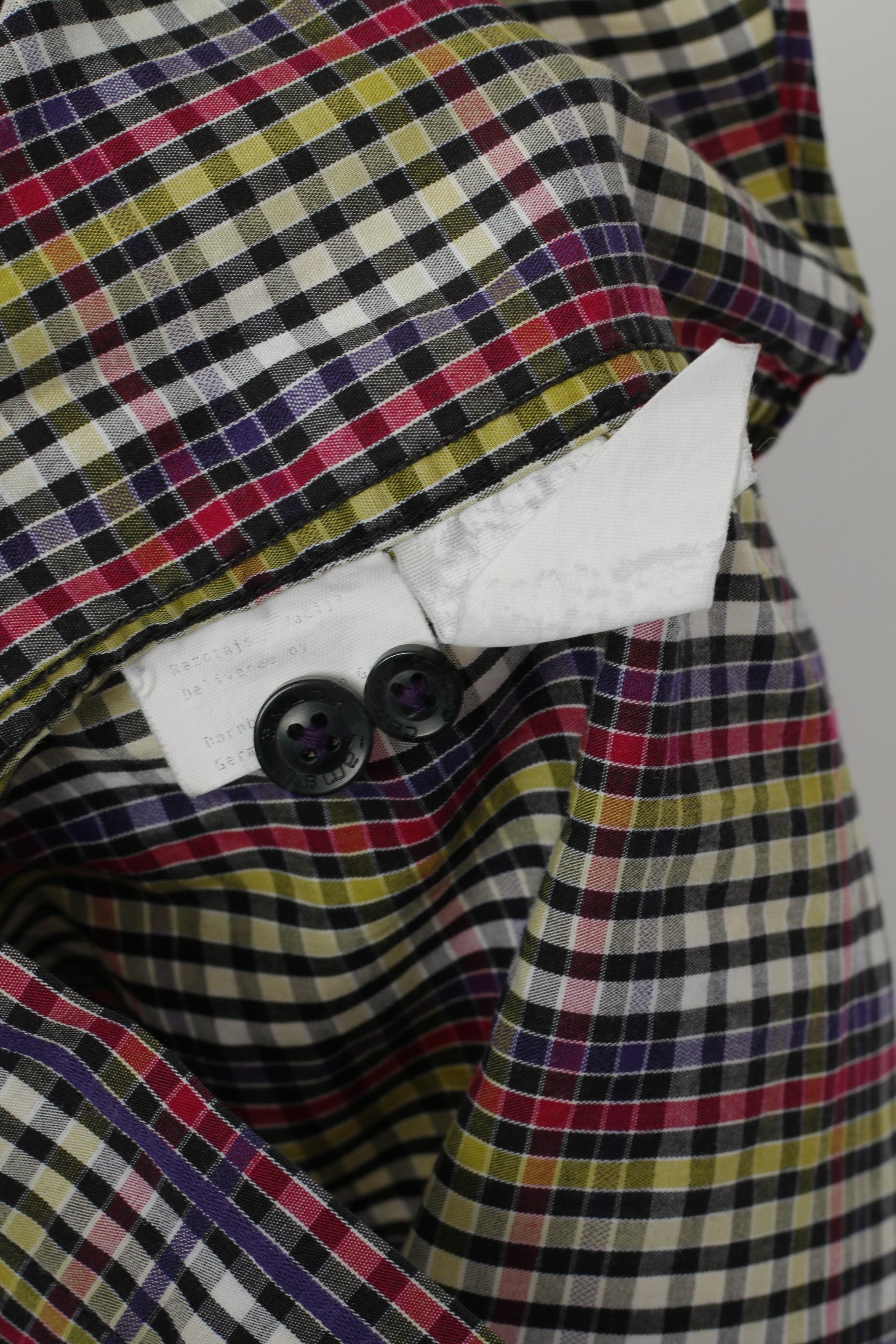 Camicia casual da uomo Camel Active L. Top con colletto button down a maniche lunghe in cotone a quadri viola