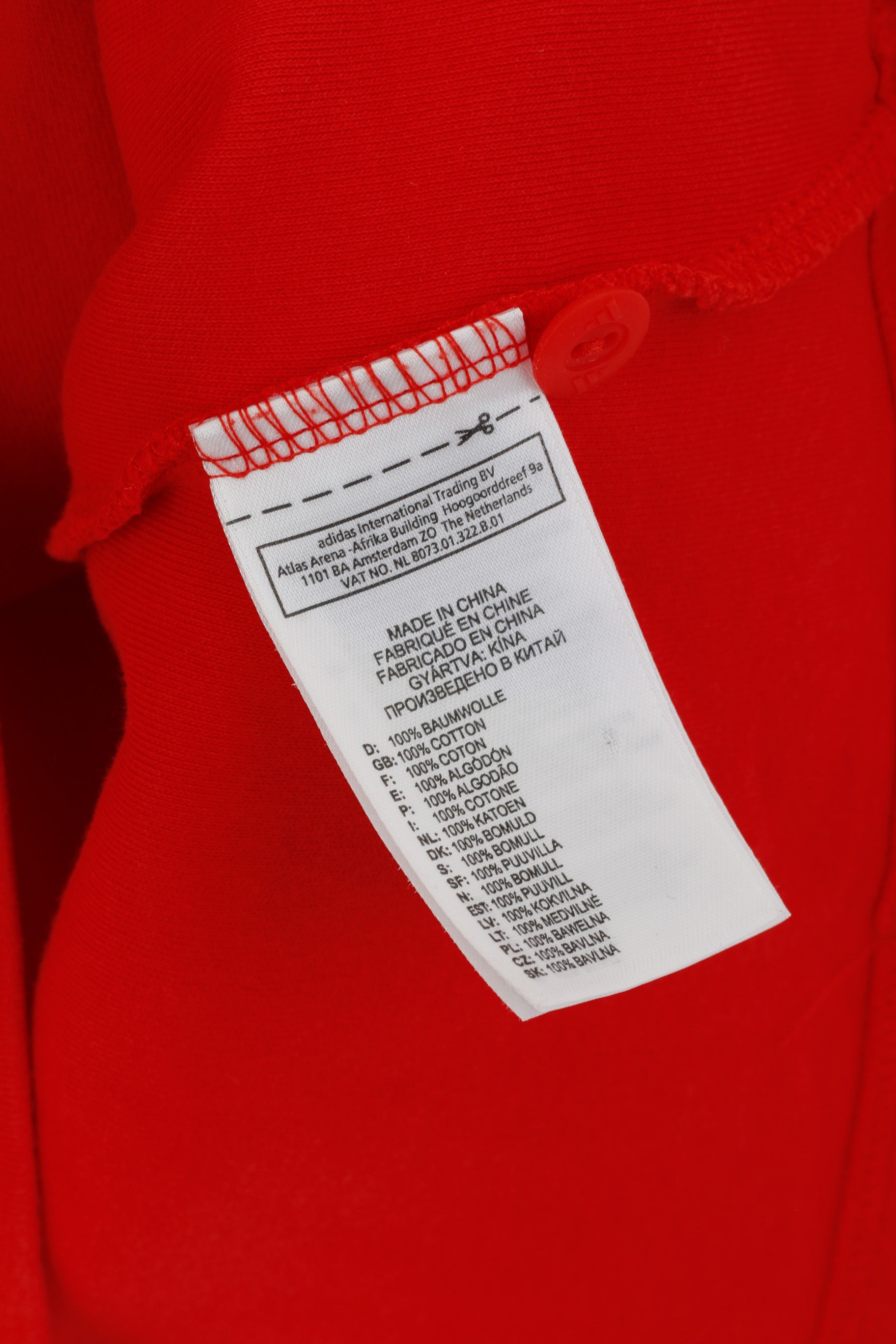 Polo Adidas da donna L rossa in cotone Munster Rugby Irlanda Sportswear Top