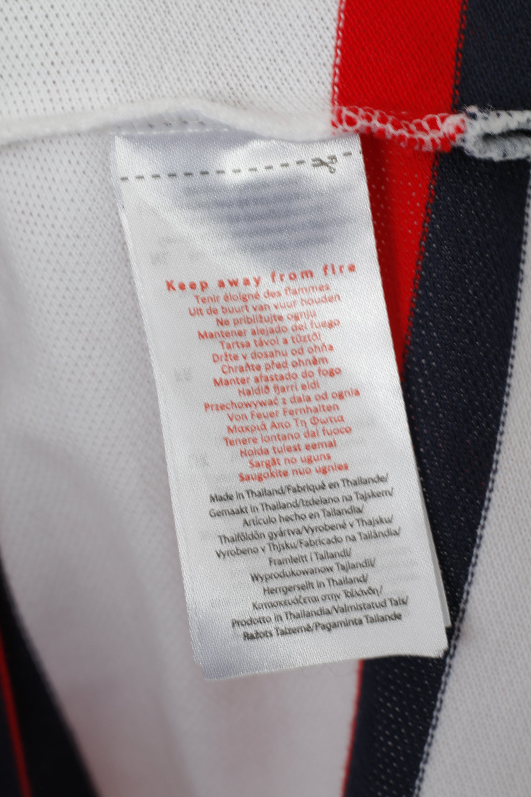 Fifa World Cup Brasil 2014 Polo da uomo M Polo sportiva da pallamano a righe in cotone bianco