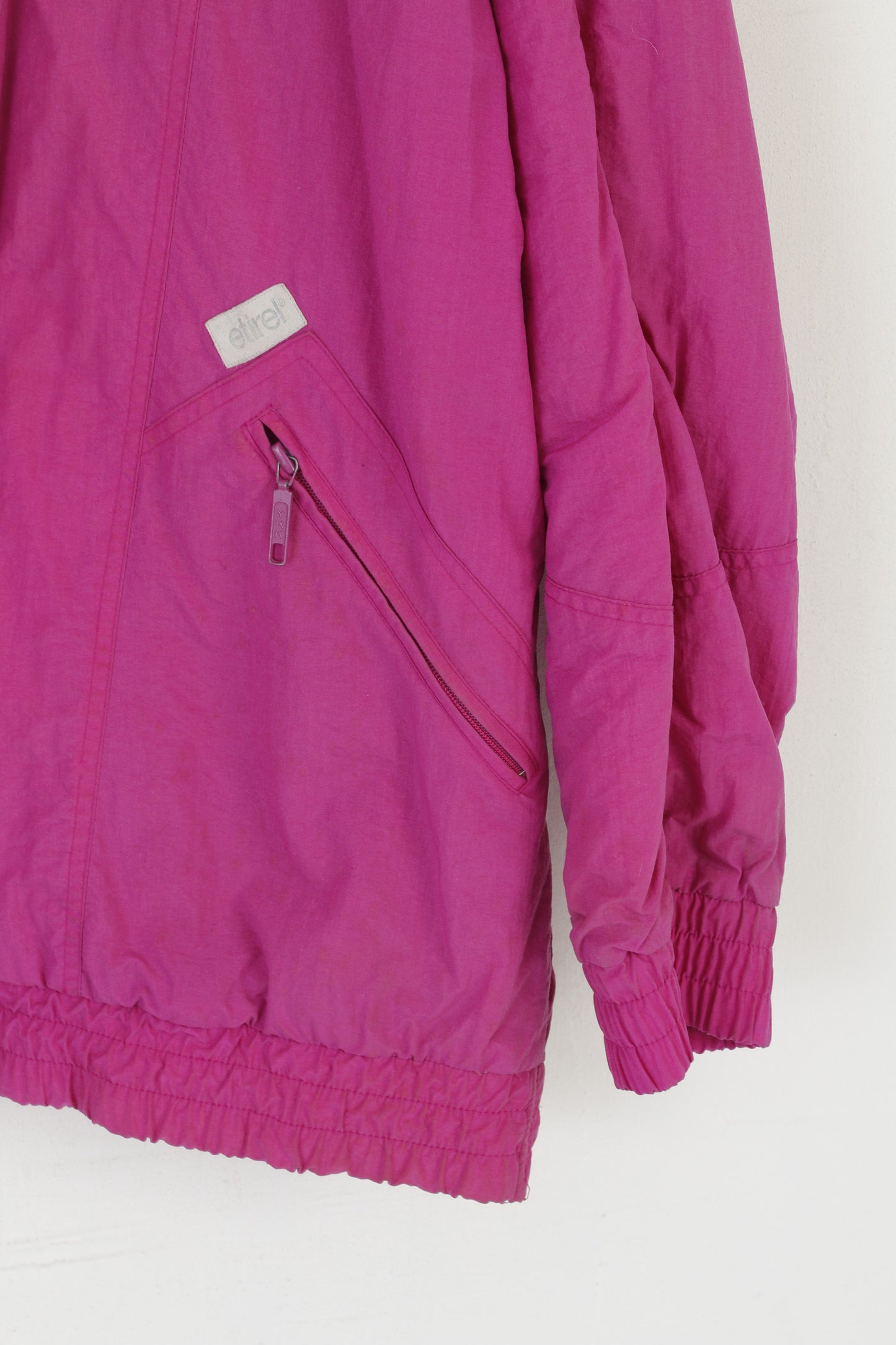 Etirel Le Style Women XL Bomber Jacket Purple Vintage Outdoor Nylon Waterproof Top