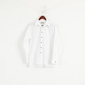 Alphorn Trachtenmode Hommes L Chemise décontractée Blanc Coton Manches Longues Tyrol Top