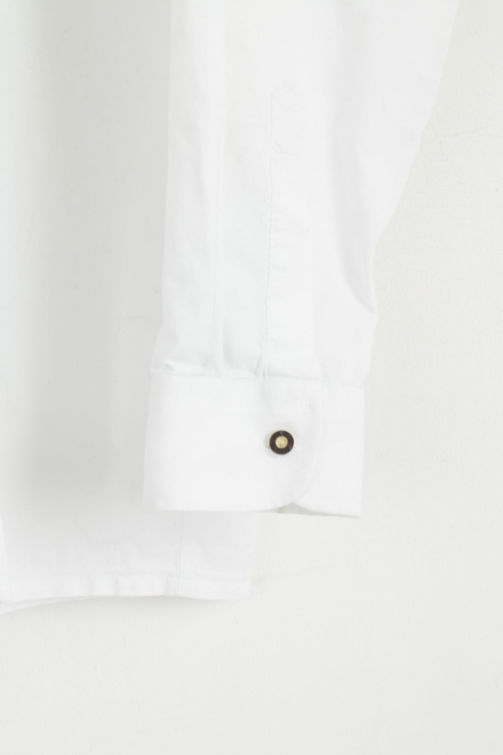 Alphorn Trachtenmode Hommes L Chemise décontractée Blanc Coton Manches Longues Tyrol Top