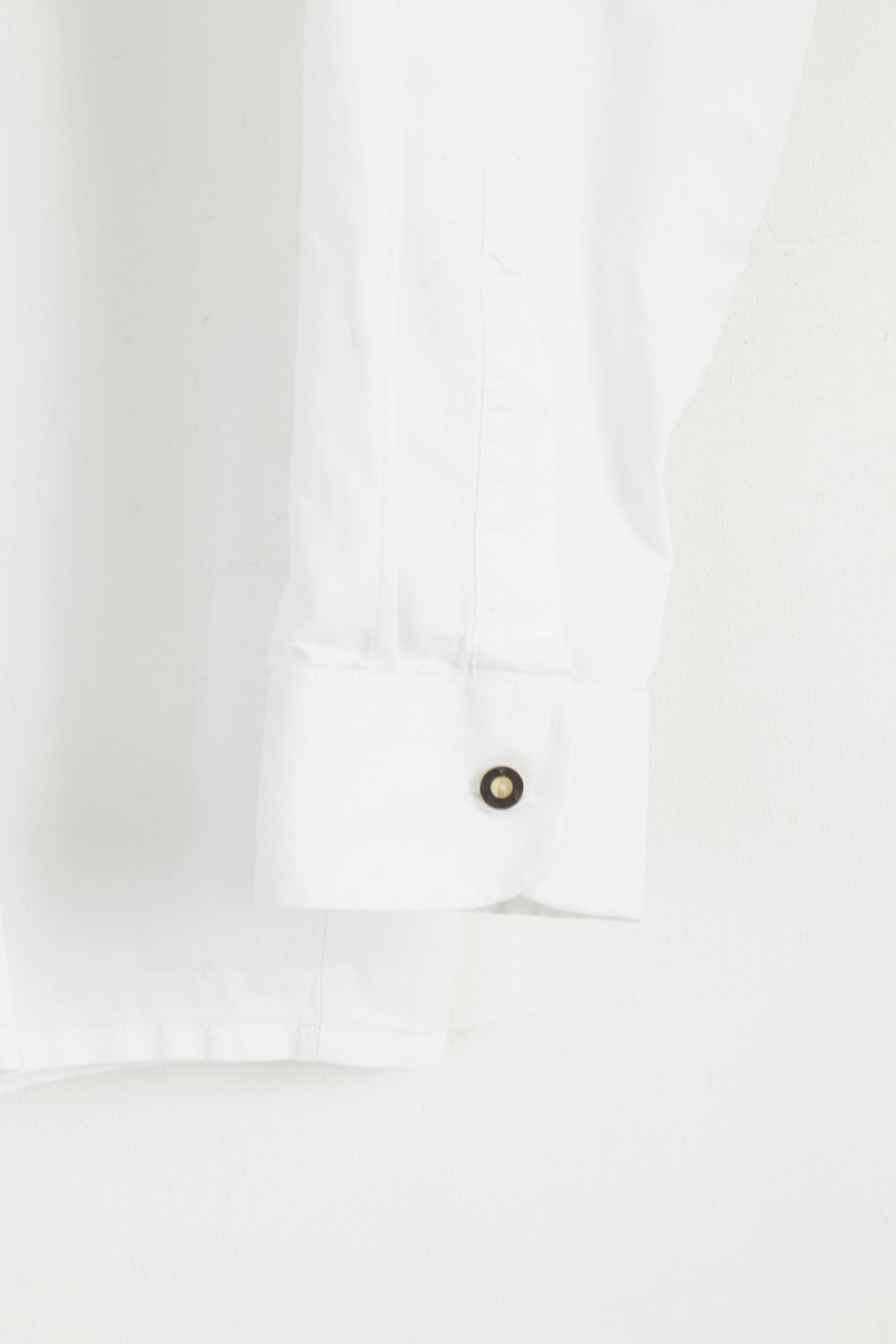 Alphorn Trachtenmode Hommes L Chemise décontractée Blanc Coton Manches Longues Tyrol Top
