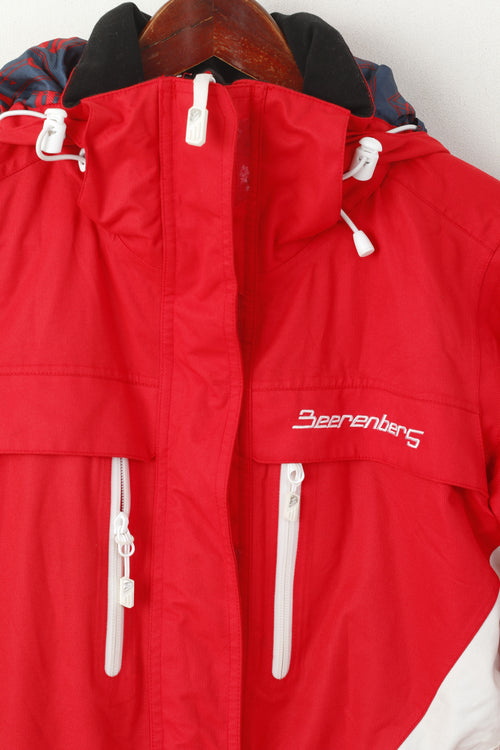 Beerenberg Veste de ski pour femme Rouge avec fermeture éclair complète et capuche détaillée