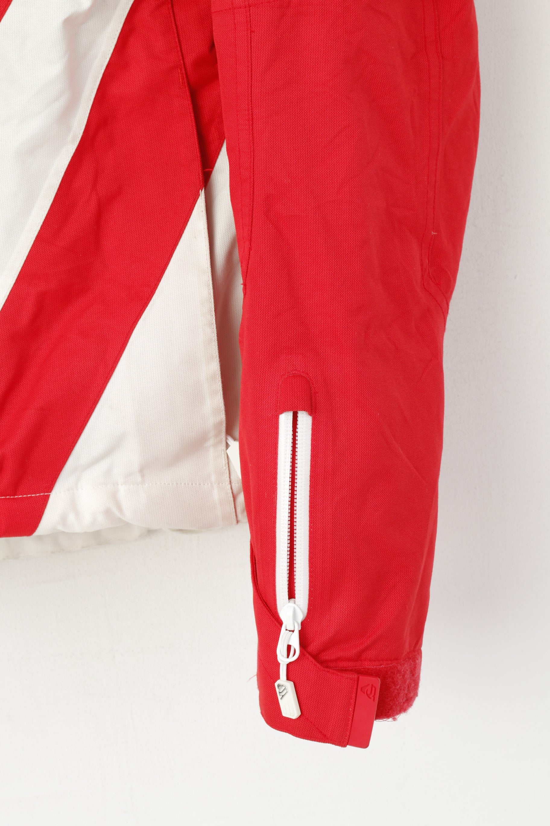 Beerenberg Veste de ski pour femme Rouge avec fermeture éclair complète et capuche détaillée