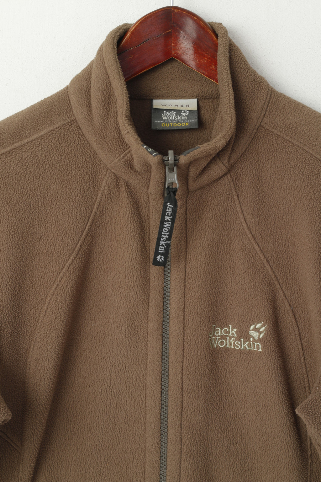 Jack Wolfskin Women XS Fleece Top Marrone Outdoor Felpa con cerniera intera