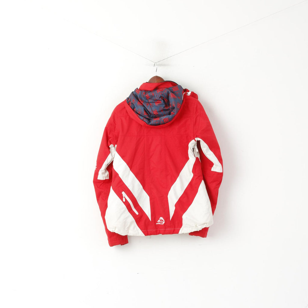 Beerenberg Veste de ski pour femme Rouge avec fermeture éclair complète et capuche détaillée