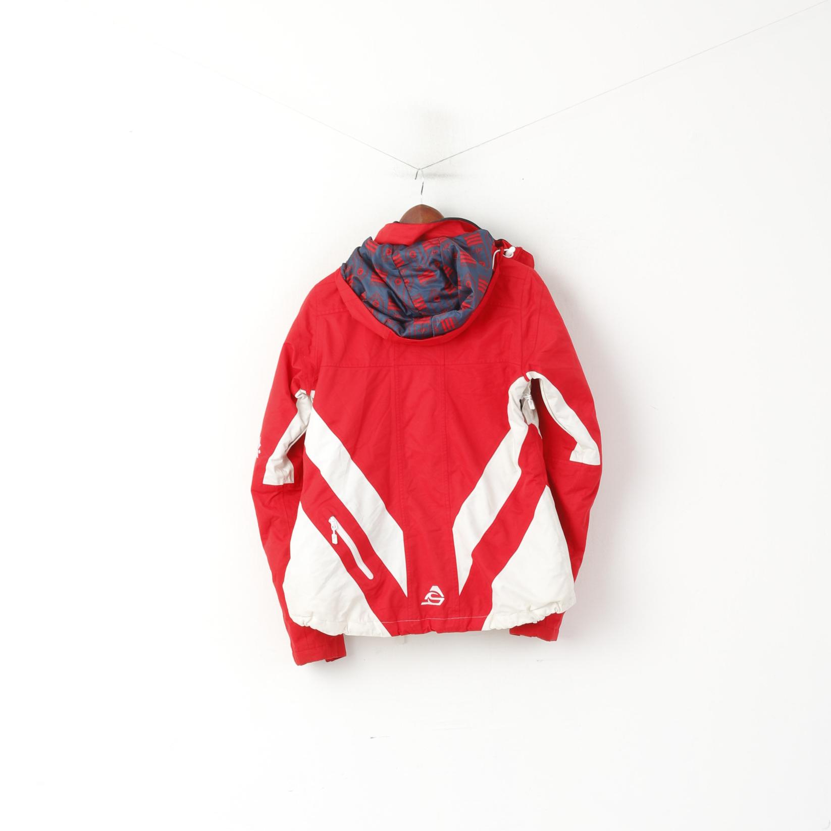 Beerenberg Veste de ski pour femme Rouge avec fermeture éclair complète et capuche détaillée