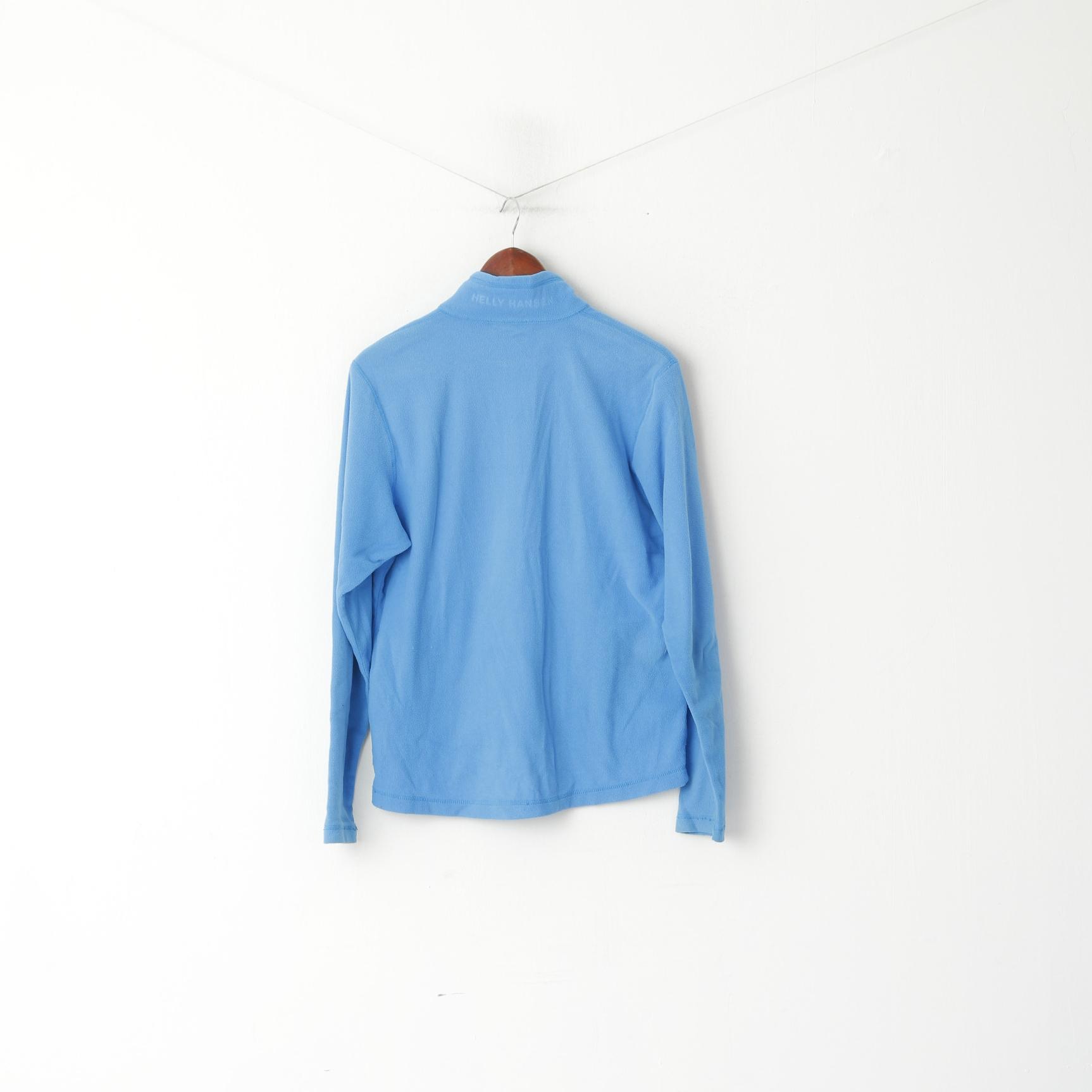 Helly Hansen Donna M Top in pile Blu con cerniera Felpa da trekking leggera per esterni