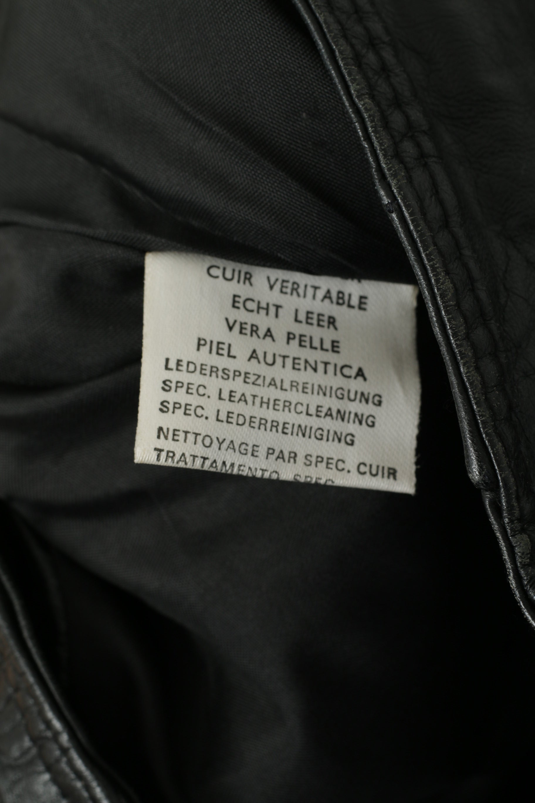 Giacca vintage da donna 42 L con frange in pelle nera, cerniera completa, morbido top da motociclista Western Ramones