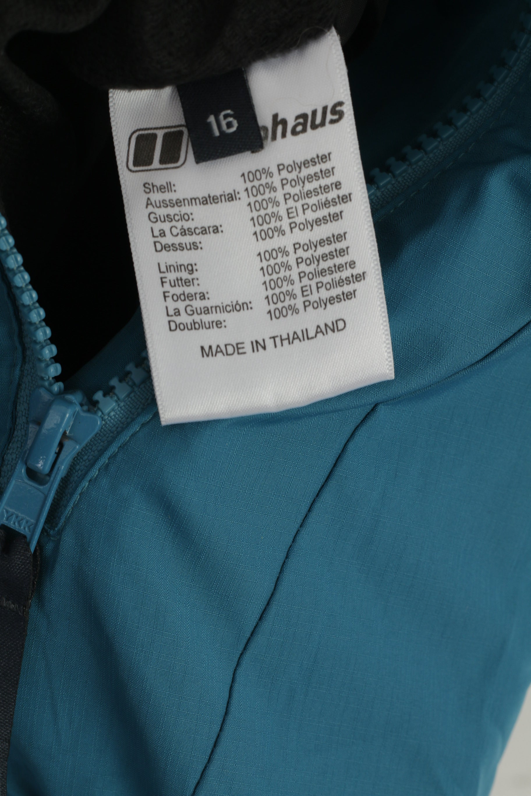 Berghaus Women 16 L Jacket Turquoise Double Sided Outdoor Full Zipper Top