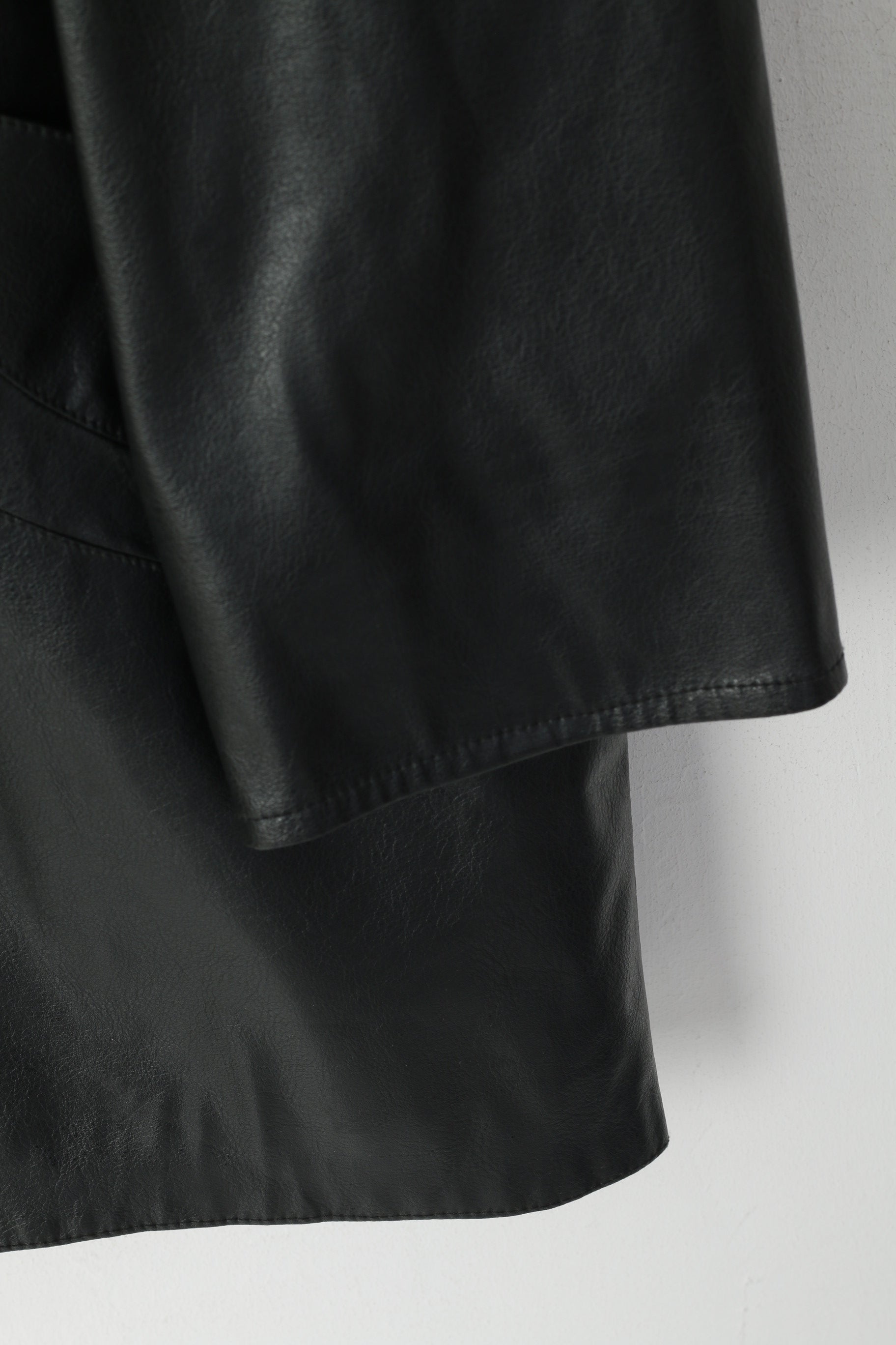 Giacca Isabelle Donna 14 XL Giacca morbida classica monopetto in similpelle nera lucida