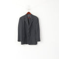 Jaeger Men 54 44 Blazer Navy Pure New Wool Single Breasted Jacket