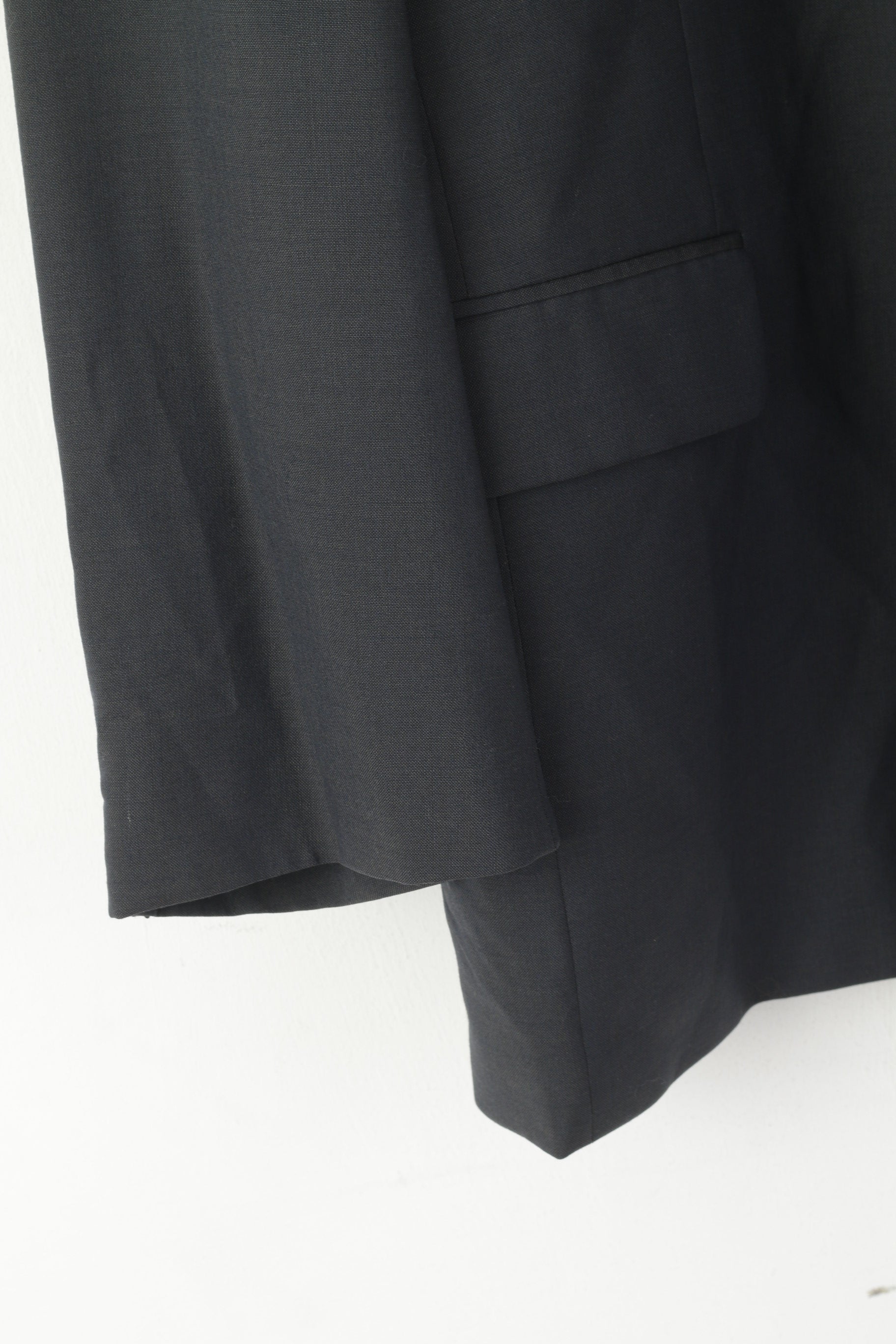 Jaeger Men 54 44 Blazer Navy Pure New Wool Single Breasted Jacket