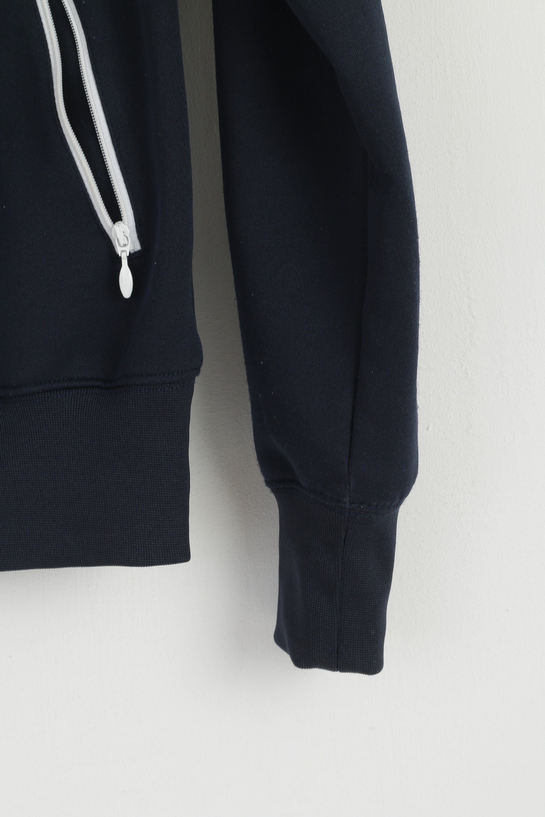 Nike Women M Sweatshirt Navy The Athletic Dept Full Zipper Activewear Top