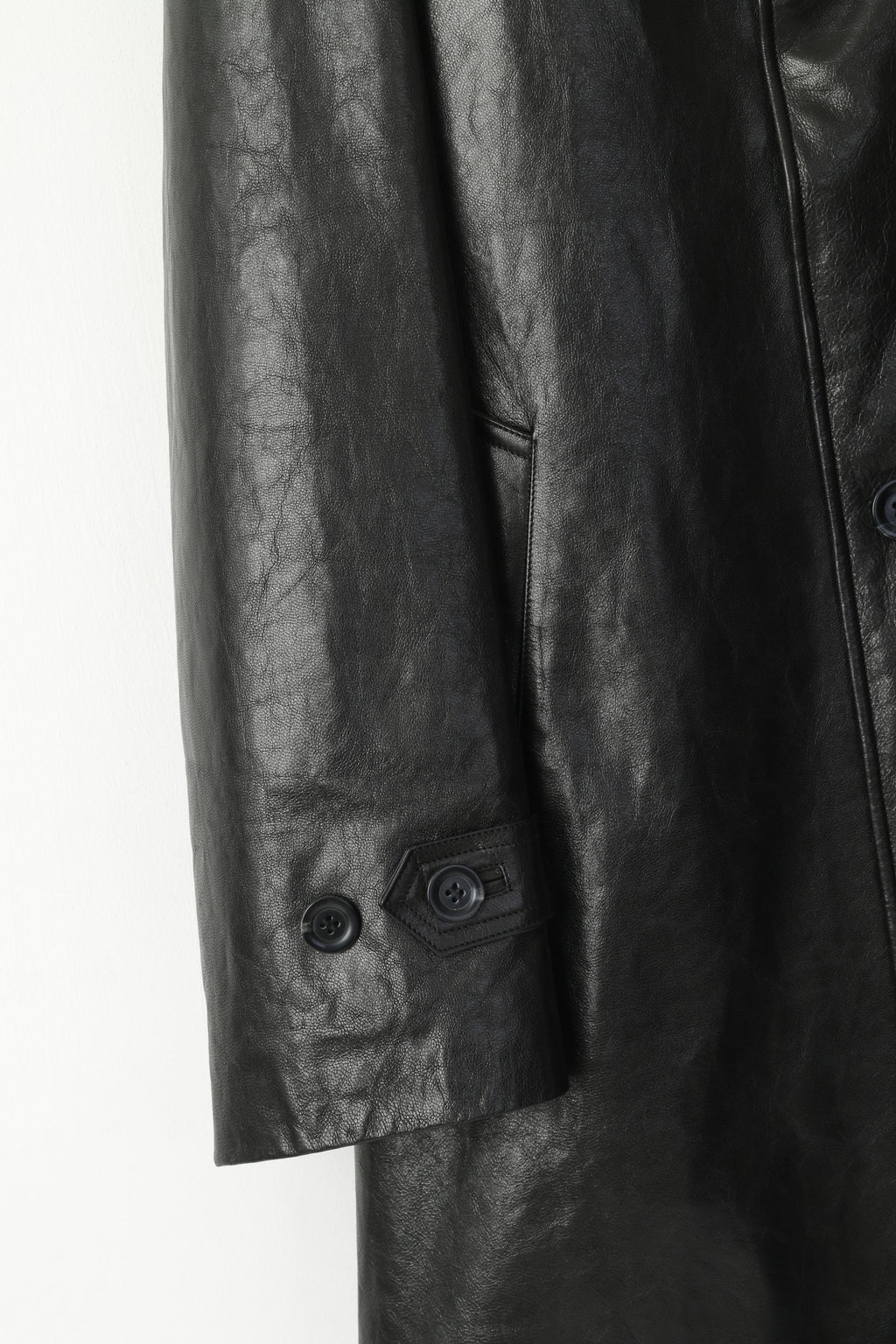 Manteau croisé en cuir pour homme Corneliani - Taille 54 XL, fabriqué en Italie