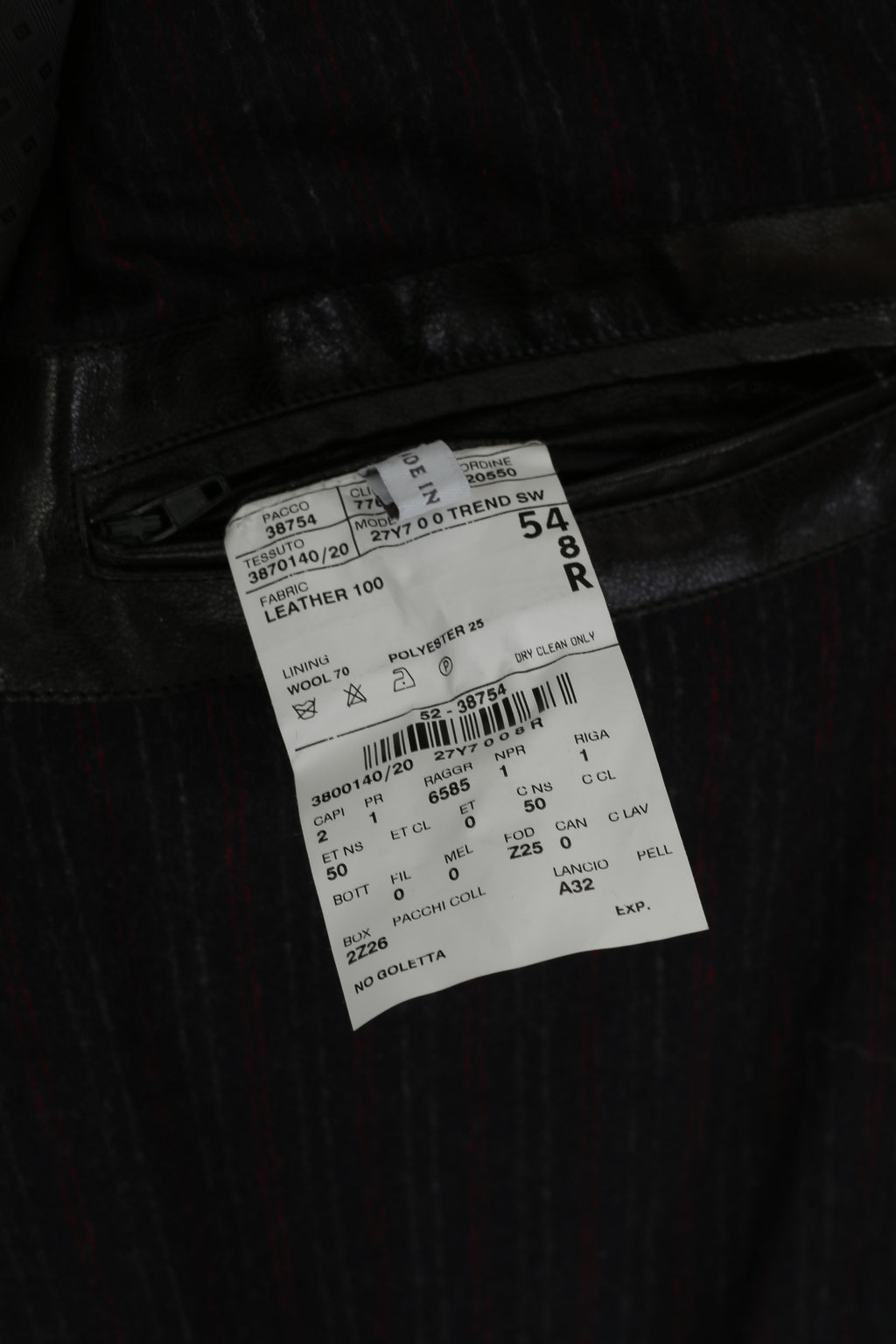 Manteau croisé en cuir pour homme Corneliani - Taille 54 XL, fabriqué en Italie